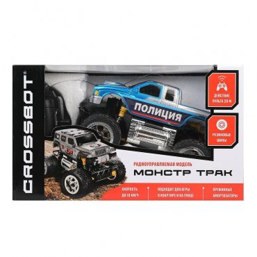 870608 Игрушка Джип р/у Монстр трак Полиция, аккум., син. Crossbot